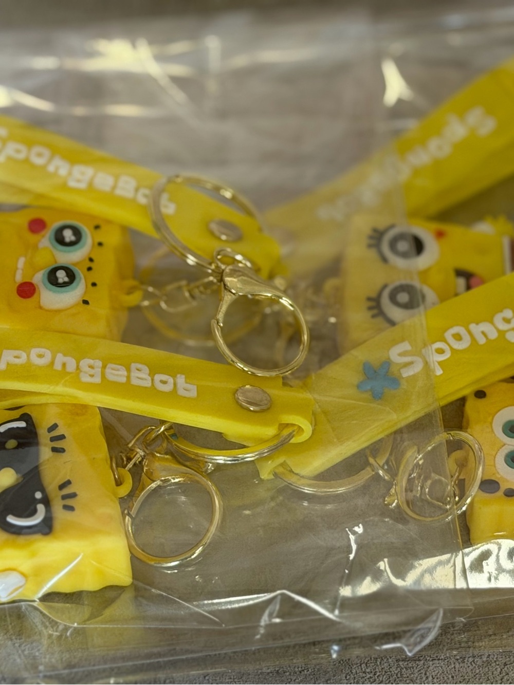 Spongebob Squarepants Keychain Bag Purse Backpack Zipper Charm (4x WHOLESALE)
